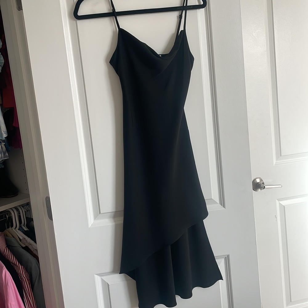 Amanda Uprichard asymmetrical midi with cowl neck